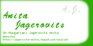 anita jagerovits business card